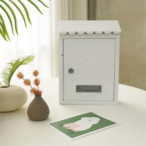 개인주택 열쇠 철재 벽걸이 우체통 현관우편함 건의함 편지함 포스트박스 빌라 다가구우체통 다세대 민원함, 1개, 그레이