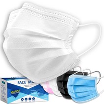 지피에프 일회용 3중 필터 멜트블로운 마스크 50매 + 휴대용파우치, 화이트