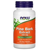 NOW Foods Pine Bark Extract 240 mg 90 Veg Capsules, One Color, One Size