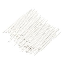 음식물처리기 100pcs 롤리팝 스틱 초콜릿 설탕 사탕 금형 팝스 비 독성 플라스틱 빨판 식품 학년 tubesx bakeware diy 케이크 주방 도구, 흰색 100개