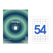 한국폼텍 LQ-3110 도서.제품용 라벨지 54칸 20매 LQ3110