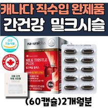 여성 남성 캐나다 간 건강 도움 기능 밀크씨슬 실리마린 플러스1000mg 비타민 A B1 B2 B6 B12 아연 엽산 밀크시슬 식 약 처 인증 종합 영양제 알약통 사은품 증정, 60정, 1개