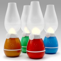 불어서 켜고 끄는 호롱불 LED랜턴 4종set 무드등 감성램프, 4종 set