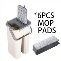 바닥 스마트 물 걸레 청소 기 집 대 청소 floor mop microfiber squeeze mops wet mop with bucket cloth squeeze 욕실 mop, 6pcs 걸레 천, 협력사