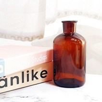 디퓨저용기 / 화병 - 좁은입구 진브라운 시약병 500ml