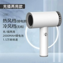캠핑 드라이기 차박 휴대용 여행용 무선 충전 드라이어, 기본형 화이트