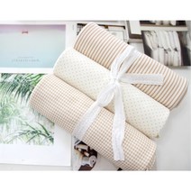 다이마루 원단 홈패션 의류용 천 대폭 오가닉 양면다이마루 도트앤체크앤스트라이프 브라운모노 3종 EZ, 브라운체크