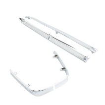 혼다 오토바이 안장 가방 몰딩 장식 스트립 골드윙 1800 2001-2011 용, 01 Chrome