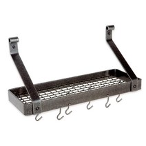 Enclume Premier 소형 책장 벽 냄비 랙 해머드 스틸 미디엄