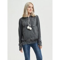 APRIL MODA 캥거루 애완동물 후드 티 여성 간절기 바람막이 트레이닝 운동복