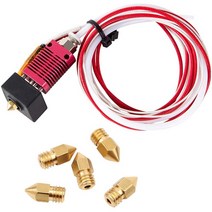 3D 프린터 압출기 Assibled MK8 핫 엔드 키트 Ender 3 / Ender 3 Pro 용 알루미늄 난방 블록 1.75mm 0.4mm 노즐, 01 0.4mm_01 빨간