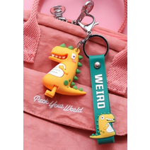 쥬라기공룡 키링 열쇠고리 5색상 새차선물 특이한, 노란공룡