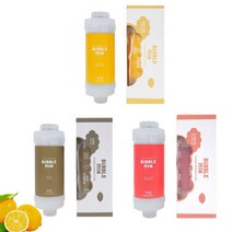 피부건강 아토피 녹물제거 버블몬 아토큐어 샤워기 필터 리필형, 색상:레몬