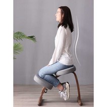 닐링체어 척추교정 승마 스툴 독서 수험생, 회색