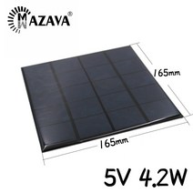 840ma 5v 4.2w 미니 태양 전지 패널 태양 전지 diy 가벼운 휴대 전화 장난감 충전기 휴대용 diy 교육