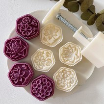 아이스월병 월병틀 벚꽃월병 스탬프쿠키틀 월병 월별틀 쿠키틀, flower pattern, White