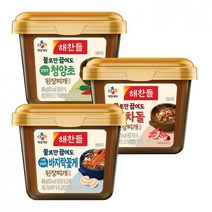 해찬들 청양초/차돌/바지락꽃게 된장찌개양념 450gx3, 차돌 x 3, 450g, 3개