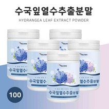 수국잎열수 추출 분말 수국잎 산수국 수국 열수 국내산 국내 사포닌 안토시아닌 게르마늄 가루 파우더 40대 50대 여성 추천, 100g(3주) - 다섯