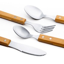 캠핑 야영 낚시 소풍 스텐레스 수저세트 고기포크