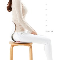 좌식 허리 등받이 자세교정 의자 장시간 게이밍 공부 척추 허리 보호 편한 보조 의자 체어, 자세교정 콤비체어 블루