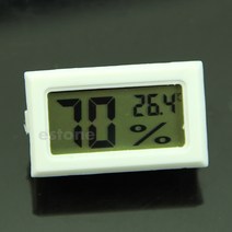 히그로 미터 온도계 디지털 LCD 온도 습도 미터 10%~ 99%RH, 하얀색