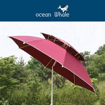 Ocean Whale 대형 베이직 팔각 파라솔 야외 파라솔, 그린