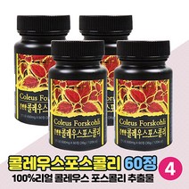 콜레우스 포스콜리 정 콜리우스 포스콜린 추출물 분말 함유 환 형태 코레우스콜리우스 코레우스포스콜린 가루, 60정 x 4통