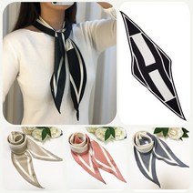 H스타일 마름모 실키 봄 까레 스카프 (4 color)