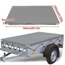 트레일러 카라반 커버 120-140cm 트럭 밴 트레일러 커버 루프 텐트 헤비 듀티 트레일러 쉼터 캐노피 600d 방수 방진 유니버설, [03] 140x105x8cm