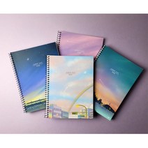 두꺼운 무선내지 100매 감성노트 연습장 공부 필기장