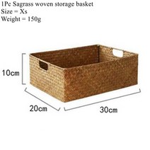 자전거바구니 배달 가방 배낭 사이드 백 zerolife handwoven basket 등나무 위커 바구니 위커 과일 차 스낵 보관 바구니 빵 피크닉 바구니 화장품 상자, 25201