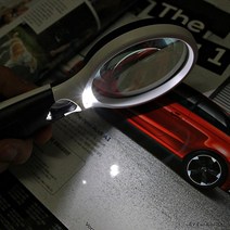 LED 돋보기 독서기 안경도수 휴대용 피부확대경 다이소 확대 도수 책보는 목걸이형 카드형, LED 라이트 돋보기 2구