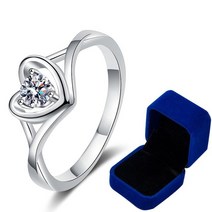 심플 반지 heart diamond promise ring for women vvs d
