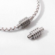 [9-462-03]가죽마감장식3mm용 오선너트바자석 16x7mm 스텐레스무광 1쌍