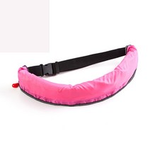PFD 자동 풍선 구명 벨트 100N 조끼 자체 팽창 수영 라운드 부표 래프팅 안전 보트, [01] Manual, 10 Pink