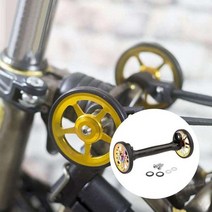 자전거휠 자전거림 자전거스프라켓 휠셋 접이식 자전거 이지 휠 익스텐션 로드 브롬톤용 후면 카고 랙 보행 구성 요소 브래킷 사이클링, 블랙 밝은 색상