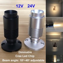 핀 조명 디밍이 가능한 최소 Led 스포트 라이트 12V Zoomable 천장 램프 자리 다운 3W 어 칩 쥬얼리 박물관, 07 Silver 110V dimmable, 03 White 6000K