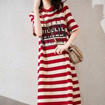 리더스타 여성원피스 루즈핏 반팔티 롱티셔츠 미디원피스