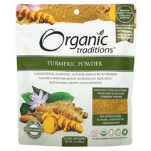 Organic Traditions 강황 분말 200g(7oz), 150.25g