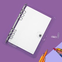 지넥스 만년 A5 투명 6공 다이어리 속지 커버 꾸미기 세트 만년형, 기본노트