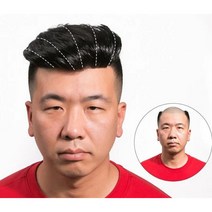Mostfar 남성 가발 머리 대머리 커버 헤어 트리트먼트, 검은색, 15x20cm