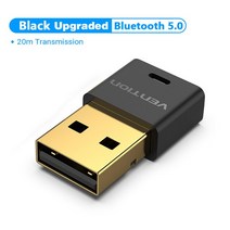 차량용 블루투스 리시버 고음질 핸즈프리 Vention-USB 5.0 4.0 동글 어댑터 PC 스피커 무선 마우스 키보드 음악 오디오 수신기 송신기, [01] Bluetooth 5.0 Black