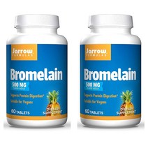 자로우 포뮬러스 브로멜라인 500 Mg Jarrow Formulas Bromelain 60정 2개