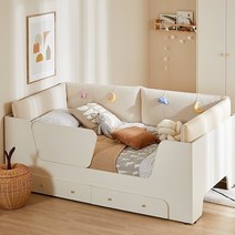 한샘몰pick 비비엔다 샘키즈 데이베드 범퍼가드 3면형, 02.스트라이프 베이지(B)