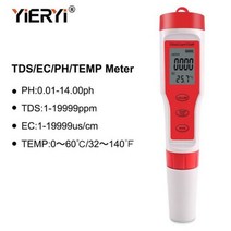 수영장 어항 디지털 수질 측정기 PH/TDS/EC/온도 TDS PH 수조 어항용 테스터, CHINA, TPH01139, 5.TPH01139
