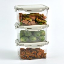 2+1 국산 순수 비스프리 밀폐용기 반찬통3p세트 1300ML 아이보리