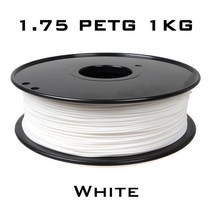 3D 프린터 필라멘트 3DSWAY PETG 필라멘트 단색 투명 천연 110 ℃ 플라스틱 재료 부품용 탄소 섬유 1.75mm, 1.PETG 1.75 White