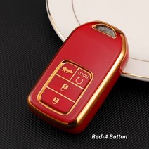 호환 자동차원격시동 원격시동경보기 자동차 원격 키 케이스 커버 셸 Fob For Honda CRV Fit Civic Accord, 08 4 Button