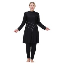 Muslimah Swimwear Lady Full Cover 3pcs Swimming Pool Bathing Suits Islamic Bourkini A [G00106296]