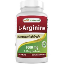 베스트네츄럴스 L-아르기닌 1000mg 타블렛, 120개입, 1개